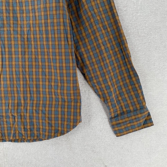 New OUTERKNOWN Shirt Mens MED Long Sleeve Button Up Plaid Organic Cotton Hemp - Picture 4 of 15